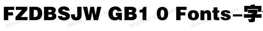 FZDBSJW GB1 0 Fonts字体转换